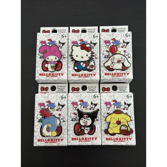 Loungefly Hello Kitty And Friends Strawberries Blind Box Enamel Pin COMPLETE Set,All Products : American Fashion Style Bags On Sale